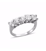 14 Ayar Altın 5 Taş Yüzük SWAROVSKİ Taşlı (Çok Renkli)