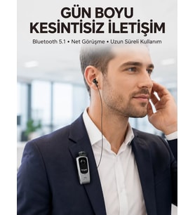 Northcity Çift Telefon Bağlantılı Klipsli Ellersiz Bluetooth Kulaklık - 160 Saat Pil Süresi