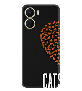 Vivo Y16 Kılıf Silikon Desen Özel Seri Cats 1792