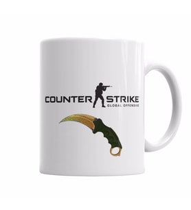 Counter Strike CS GO KARAMBIT KNIFE Kupa Bardak Porselen