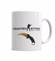 Counter Strike CS GO KARAMBIT KNIFE Kupa Bardak Porselen
