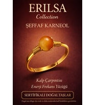 Sertifikalı Kalp Enerji Denge Yüzüğü – Şeffaf Karneol Ayarlanabilir Gold İnce Kasa Koç Aslan Burcu (Çok Renkli)