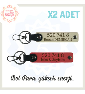 Nar Çiçeği-Sütlü Kahve, Kişiselleştirilen Enerji Dolu Özel Hediye 520 741 8 Yazılı 2'li Anahtarlık