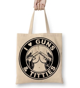 I Love Guns Bez Çanta Uzun Saplı