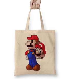 Mario Pixel Bez Çanta Uzun Saplı