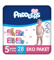 Paddlers Bebek Bezi 5 Numara Junior (11-18 Kg) 28 Adet – Eko Paket
