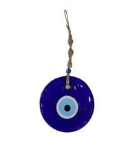 Nazarlık Cam El Yapımı Mavi Nazar Boncuk Duvar Tipi Asmalık Dekoratif Biblo 31x14cm 1 Adet