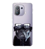 PrintiFy Xiaomi Mi 11 Pro ile Uyumlu Köpek 3 Kamera Korumalı Şeffaf Kılıf