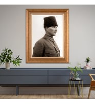 Altın Varaklı Paspartulu Çerçeveli Tablo rv1109