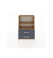 Arges Komodin 2 Raflı 2 Çekmeceli 60x30x96 Çam-Antrasit