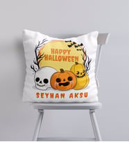 BK Gift Kişiye Özel Happy Halloween Tasarımlı Yastık-4