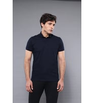 Polo Yaka Düz Lacivert T-shirt  Wessi