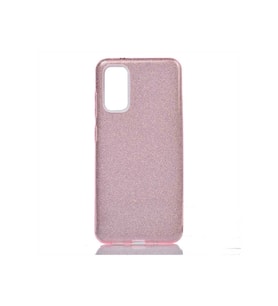 Samsung Galaxy S20 Uyumlu Kılıf Zore Shining Silikon (Rose Gold Altın)