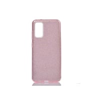 Samsung Galaxy S20 Uyumlu Kılıf Zore Shining Silikon (Rose Gold Altın)
