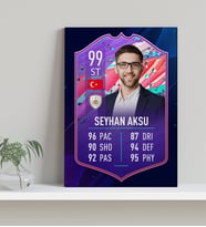 BK Gift Kişiye Özel Kanvas Tablo Futbolcu Kartı-2