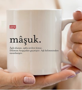 Maşuk Tasarımlı Beyaz Kupa