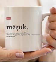 Maşuk Tasarımlı Beyaz Kupa