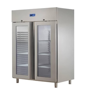 Öztiryakiler Çift Cam Kapılı Dik Tip Buzdolabı, K Tipi 304 Kalite, Gn 1200 Nmv Model