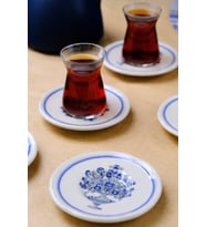 Fulya Antik Porselen Çay Bardak Takımı 6 Kişilik, 12 Parça, şık ve zarif tasarım