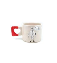 Kişiye Özel Drama Öğretmeni Baskılı Kırmızı Kulplu Kalp Kupa - Öğretmene Hediye Bardak Fincan Mug