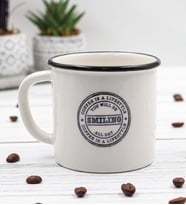 Siyah Renk Detaylı Vintage Kupa