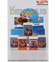 2024 YENİ SEZON LİSANSLI HOT WHEELS 2'Lİ SİLGİ (Krem)