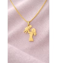 Kişiye Özel Tasarım Anne & Bebek Kolye 925K Gümüş (Gold)
