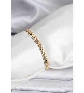 14K Gold Renk Kaplama Lazer Zincir Model CM Kadın Bileklik 5886 - SSSSSS6766-2808