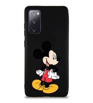 Samsung Galaxy S20 FE Soft Premier Kapak Mickey Mouse-D Tasarımlı Silikon Kılıf - Siyah (Şeffaf)