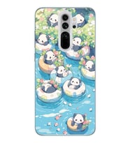 Redmi Note 8 Pro Uyumlu Panda Tasarımlı Şeffaf Telefon Kılıfı
