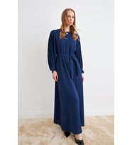 Kolları Piliseli Abaya - İndigo