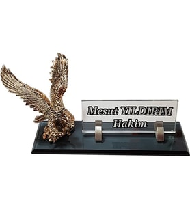 İsimlik - Masaüstü - Büro - Ofis Hediyesi -  M537 KARTAL SILVER