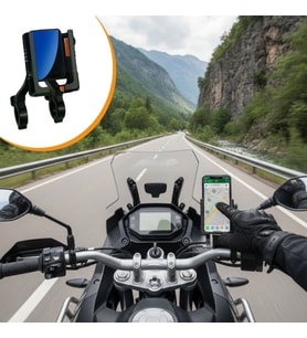 Evrensel Motosiklet Telefon Tutucu – Kaymaz, Kilitlenebilir Güvenli Tutuşlu, 360° Ayarlanabilir Gidon Bağlantılı Akıllı Telefon Aparatı (5690)