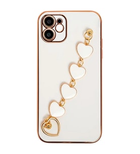 Ally iPhone 11 6.1inç Kılıf Kalp Bileklik Tutuculu Lüx Silikon Askılı Kılıf- - SSSSSS9691-9