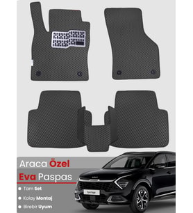 KİA SPORTAGE BENZİNLİ (2021-2025) Uyumlu EVA Paspas Tam Set–Araca Özel,Kolay Montaj,Su Geçirmez