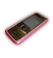 Nokia 7310c Kasa Kapak Tuş Takımı 7310 Supernove Uyumlu Pembe Renk Orta Kasa Ön Kapak Arka Kapak Tuş Takımı