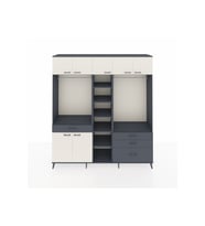 Hyperion Dolap 11 Raflı 4 Çekmeceli 2 Askılı 220x44x243 Antrasit-Aytaşı/Antrasit