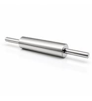 Paslanmaz Çelik 40 cm Merdane - Ergonomik Metal Hamur Rulosu