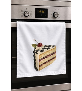 Valerine Life El Kurulama Havlusu 30x50cm Mutfak, Fırın için Pamuklu Emici Damalı Pasta