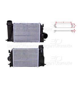Renault Megane 2015 Sonrası Turbo Radyatörü (Intercooler) 282x217x62