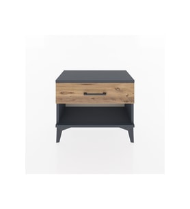 Arges Komodin Tek Çekmeceli 60x30x48 Antrasit-Çam