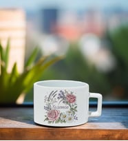 Kişiye Özel Çiçek Temalı Espresso Fincan