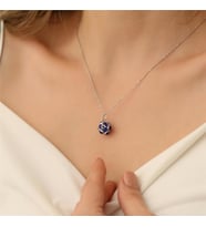 925 Ayar Gümüş Top Nazar Boncuklu Kolye
