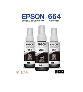 Epson 664 C13T66414A EcoTank L365 Siyah Mürekkep Seti
