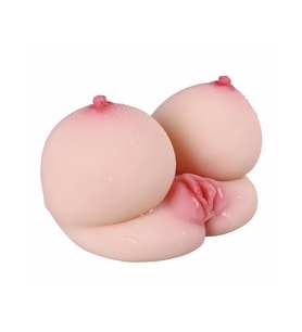 Gerçekçi Göğüs ve Vajina Mastürbatör – Yumuşak Silikon, Çift Kanallı, 2.3 Kg
