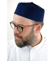 Kubbeli Sert Kalıp Takke - Lacivert