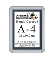 Tak Çıkar Rondo Çerçeve A4 21x30 cm 1 Adet Açılır Kapanır Çerçeve Aç Kapa Çerçeve A4 Afiş Çercevesi