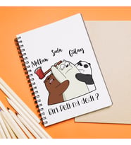 We Bears Kafadar Ayılar Tasarımlı Kişiye Özel Defter