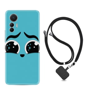 Xiaomi 12 Lite Kılıf Resimli Boyun Askılı İpli Desenli Silikon Series Üzgün 1853