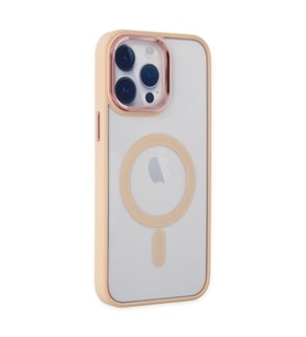 iPhone 14 Pro Max Kılıf Room Magneticsafe Silikon - Pudra